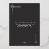 モダンなクリスマス写真フォイル 箔シーズンカード (裏面)