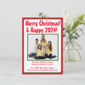 モダンなクリスマス写真ホリデーカード シーズンカード (スタンド正面)