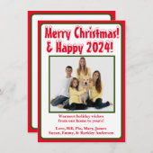 モダンなクリスマス写真ホリデーカード シーズンカード (正面/裏面)