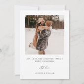 モダンなクリスマス写真年賀状 | ホリデーカード 招待状 (裏面)