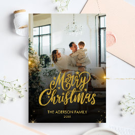 モダンなクリスマス家族写真 シーズンカード