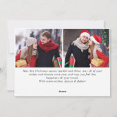 モダンなクリスマス3写真グリーティング シーズンカード (裏面)