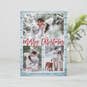 モダンなクリスマス3 フォト グリーティング シーズンカード (スタンド正面)