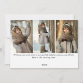 モダンなクリスマス4写真グリーティング シーズンカード (裏面)