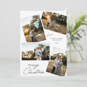 モダンなクリスマス4枚の写真デザイン シーズンカード (スタンド正面)