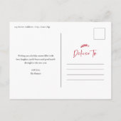 モダンなクリスマス5枚の写真コラージュ シーズンポストカード (裏面)