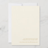 モダンなクリスマス | クリーム色のエロープメント発表 招待状 (裏面)