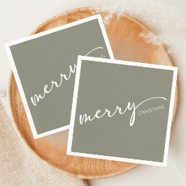 モダンなクリスマス スタンダードカクテルナプキン