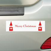 モダンなクリスマス・ノーム バンパーステッカー (車上)