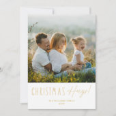 モダンなクリスマス ハグ ツー フォト フラット ホリデー カード (正面)