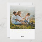 モダンなクリスマス ハグ ツー フォト フラット ホリデー カード (裏面)