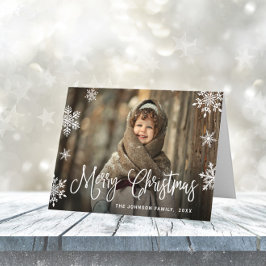 モダンなクリスマス ハッピーホリデー 3枚組 フォトカード カード