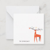 モダンなクリスマス | ビンテージ | レトロ | ノルディック ノートカード (正面)