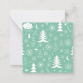 モダンなクリスマス | ビンテージ | レトロ | ノルディック ノートカード (裏面)