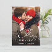 モダンなクリスマス　フォト　グリーティング シーズンカード (スタンド正面)