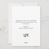 モダンなクリスマス　フォト　グリーティング シーズンカード (裏面)