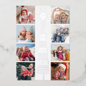 モダンなクリスマス フォト コラージュ ホリデー カード (正面)