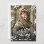 モダンなクリスマス フォトQRコード シーズンカード (正面)