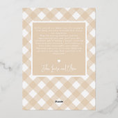 モダンなクリスマス ミニマル 1枚の写真 ベージュ 箔シーズンカード (裏面)