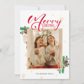 モダンなクリスマス　冬の写真コラージュ　おしゃれ シーズンカード (正面)