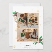 モダンなクリスマス　冬の写真コラージュ　おしゃれ シーズンカード (裏面)