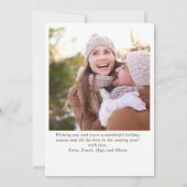 モダンなクリスマス 田舎風 4枚の写真 グリーティングカード シーズンカード (裏面)