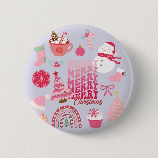 モダンなクリスマス 缶バッジ (正面)