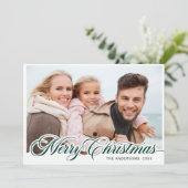 モダンなクリスマス　４　写真　グリーティング シーズンカード (スタンド正面)