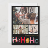 モダンなクリスマス 3枚の写真入りグリーティングカード シーズンカード (正面)
