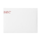 モダンなクリスマス%PIPE%の赤い休日の写真 ラップアラウンドラベル (正面)