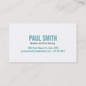 モダンなクリーニングのサービス業カードテンプレート 名刺 (裏面)