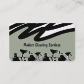 モダンなクリーニングサービス 名刺 (正面)