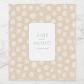 モダンなクリームとブルー ワインラベル (シングルラベル)