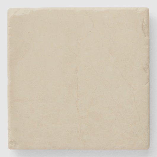 モダンなクリーム色のアイボリーのカスタマイズ可能 ストーンコースター (正面)