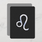 モダンなクロム仕上げの獅子座のヘビ革デザイン (正面/裏面)