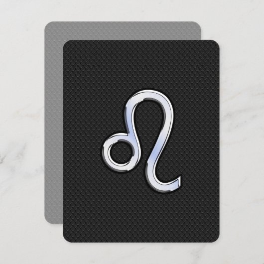 モダンなクロム仕上げの獅子座のヘビ革デザイン (正面/裏面)