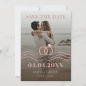 モダンなグラデーション写真 Save the Date 招待状 (正面)