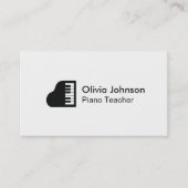 モダンなグランドピアノの音楽の先生の名刺 名刺 (正面)