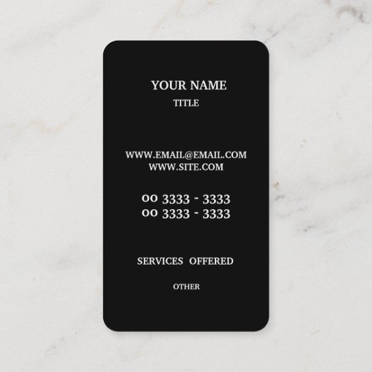 モダンなグリッターの金ゴールド 名刺 (裏面)