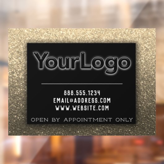 モダンなグリッターコーポレート会社 小規模ビジネス    ウィンドウサイン (シート2)