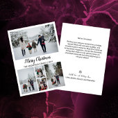 モダンなグリッド写真のクリスマスカード シーズンカード