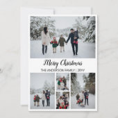 モダンなグリッド写真のクリスマスカード シーズンカード (正面)