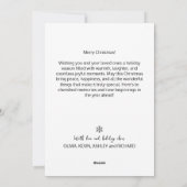 モダンなグリッド写真のクリスマスカード シーズンカード (裏面)