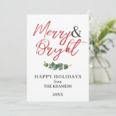 モダンなグリーンが輝くクリスマスカード シーズンカード (スタンド正面)