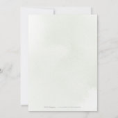 モダンなグリーンとゴールドの幾何学的なルスティックウェディング セーブザデート (裏面)