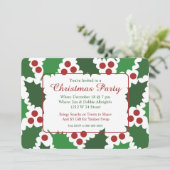 モダンなグリーンとレッドのジョリーなホリーデイ 招待状 (スタンド正面)