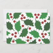 モダンなグリーンとレッドのジョリーなホリーデイ 招待状 (裏面)