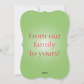 モダンなグリーンとレッドのラブ・ピース・ジョイの名言 シーズンカード (裏面)