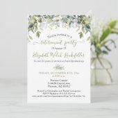 モダンなグリーンの退職パーティーの写真 招待状 (スタンド正面)
