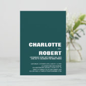 モダンなグリーンウェディングレセプション 招待状 (スタンド正面)